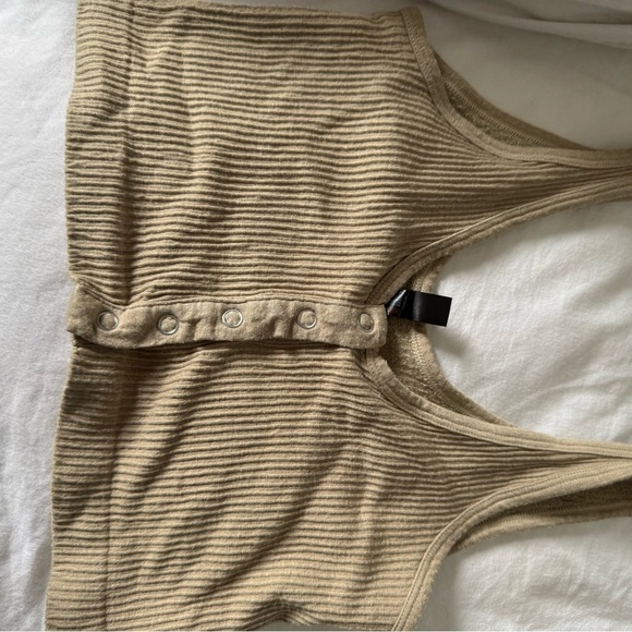 Urban Outfitters  Out From Under Brielle Flirty Henley Tan Tank Top - Picture 3 of 5
